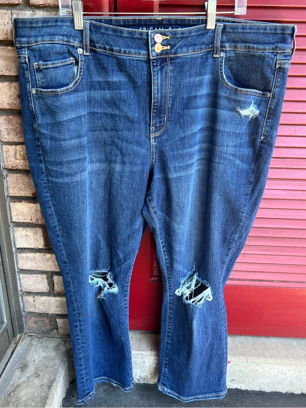American Eagle Super Stretch Artist Crop Denim Jeans Size 22 Short